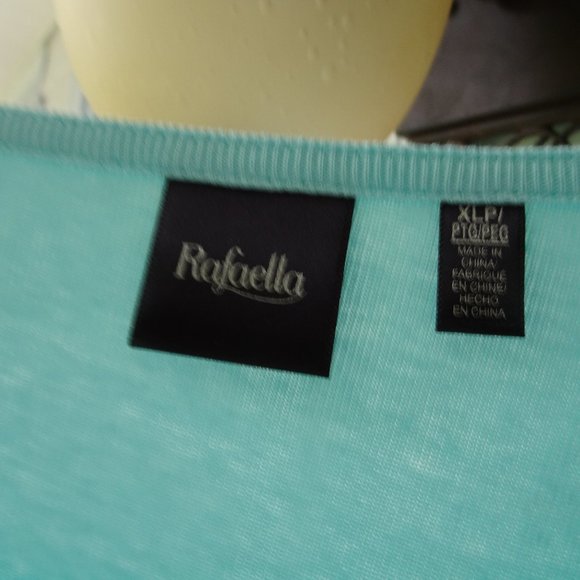 Women's Aqua Sweater/Top 3/4 Sleeves Beading NWT - Picture 6 of 8